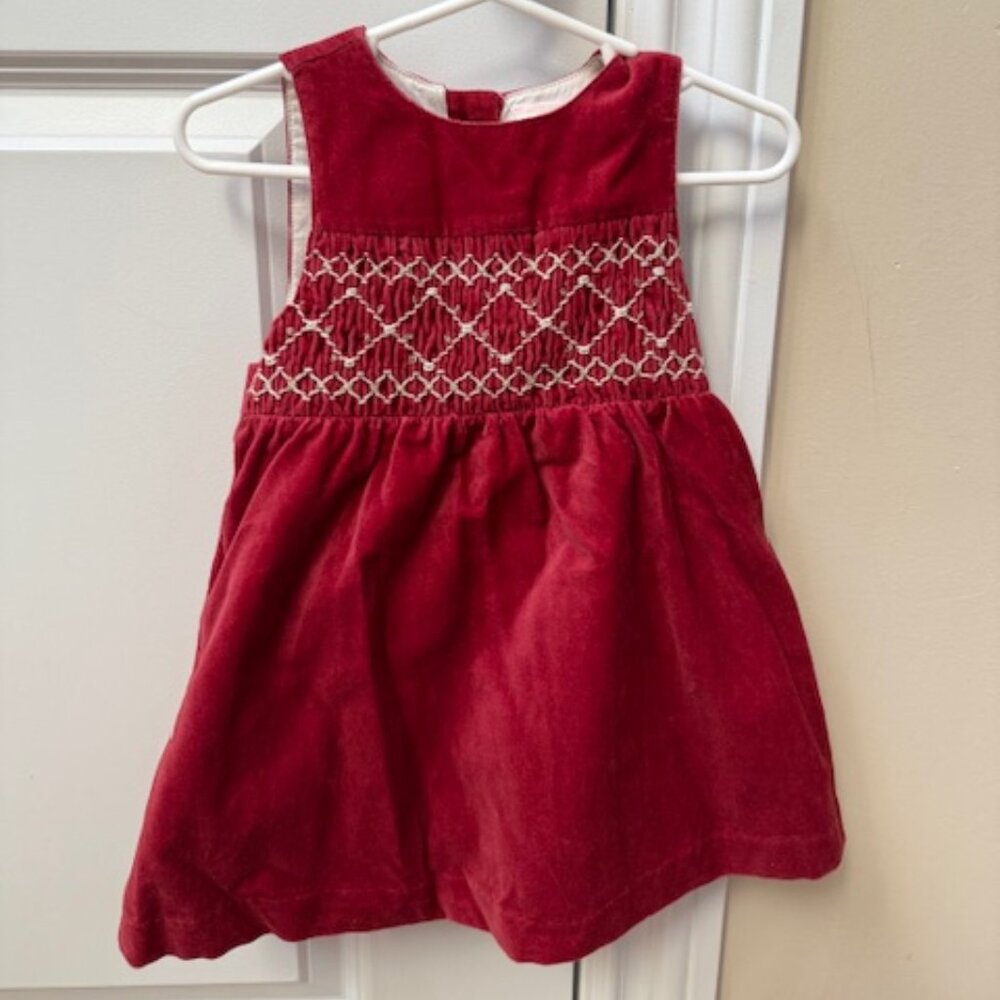 Janie and Jack Red Dress (Size 6-12 Months)